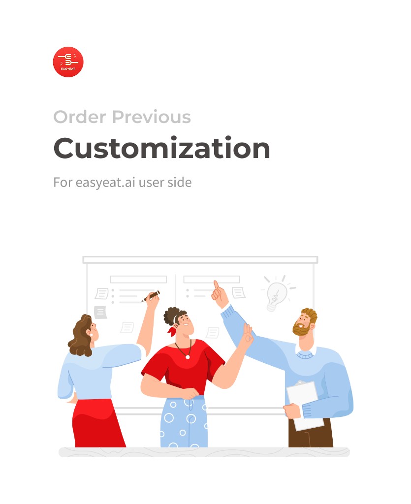 EasyEat customization case preview — order customization for easyeat.ai user side